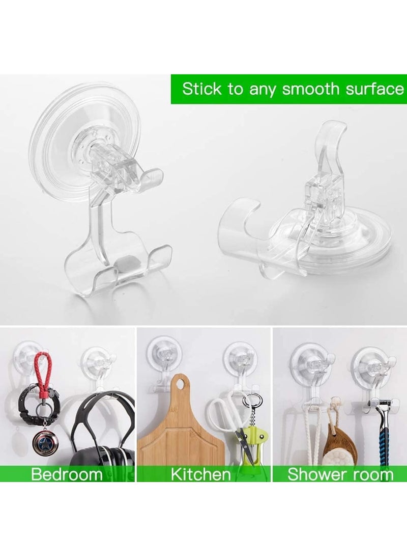 Zikra Shower Suction Cup Hooks, 4 Pack Razor Holder for Inside Shower Removable Reusable Wall Hangers for Bathroom Waterproof Powerful Vacuum Suction Cup Hooks for Towel, Key Bag, Bathrobe, Kitchen - Image 3