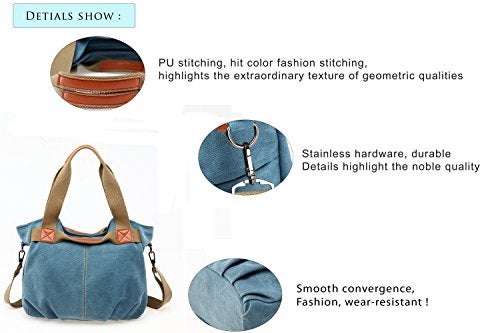 Chikencall® Women Bags Casual Vintage Hobo Canvas Mulit-Pocket Daily Purse Top Handle Shoulder Tote Shopper Christmas Handbags Burgundy - Image 4