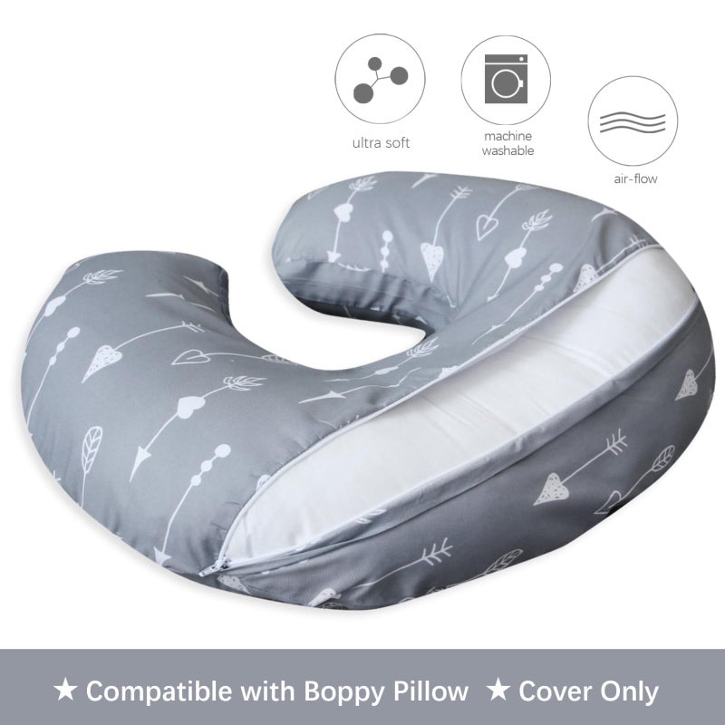Biloban Nursing Pillow Cover 2 Pack for Breastfeeding Pillow, Ultra Soft and Cozy Nursing Slipcovers, Snug Fits for Boppy, Perfect Choice for Mom - Image 5