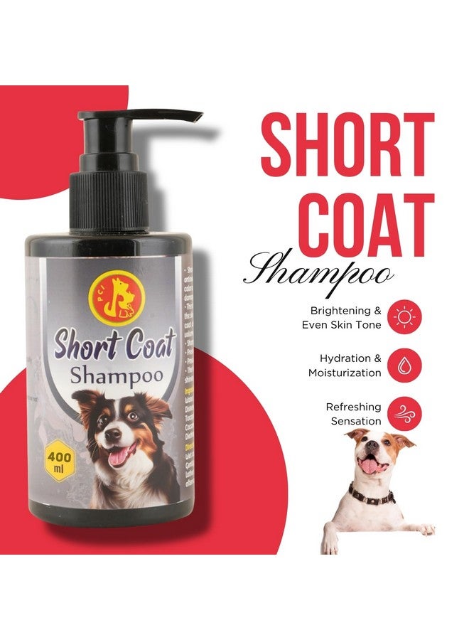 بت شامبو للشعر القصير للكلاب والحيوانات الأليفة - لتفتيح وتوحيد لون البشرة، مرطب ومرطب، إحساس بالانتعاش (400 مل) - Image 2
