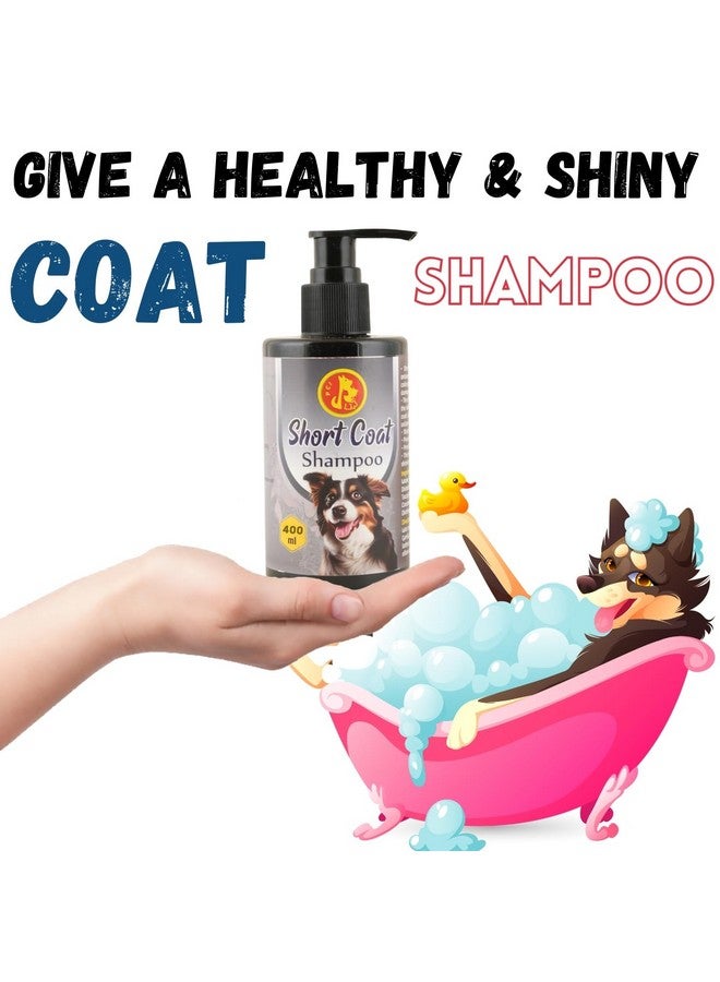 بت شامبو للشعر القصير للكلاب والحيوانات الأليفة - لتفتيح وتوحيد لون البشرة، مرطب ومرطب، إحساس بالانتعاش (400 مل) - Image 3