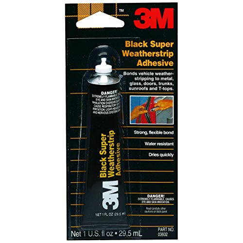 3M Black Super Weatherstrip Adhesive, 03602, 1 fl oz, 1 Per Pack - Image 2