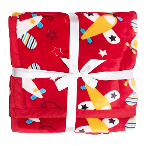 Mee Mee Ultra Soft Plush Newborn Baby Blanket | Lightweight & Comfortable Swaddle for Infant & Toddler | Wrapper for Girls & Boys (Dark Red, 100X120 CM) - Image 1