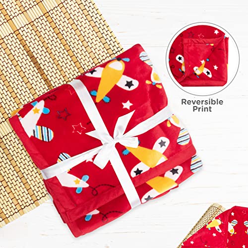 Mee Mee Ultra Soft Plush Newborn Baby Blanket | Lightweight & Comfortable Swaddle for Infant & Toddler | Wrapper for Girls & Boys (Dark Red, 100X120 CM) - Image 4