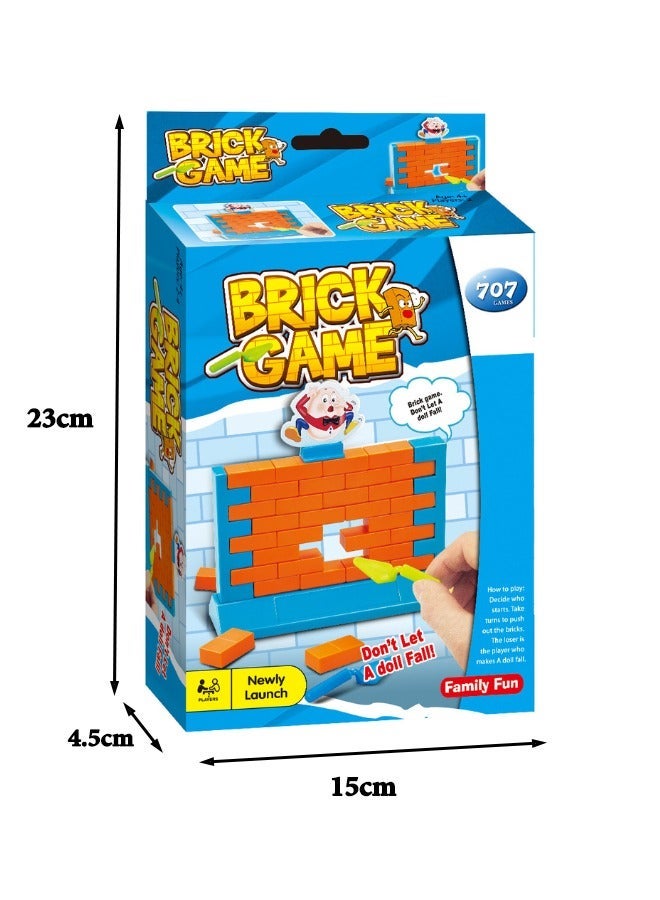 707 Games Brick Wall Game, Push Brick Wall Game, Brick Wall Building Blocks Sort Stack Game, Fun Family Game for Boys and Girls, Develop Skills and Strategy, Family Board Game for 3+ Ages - Image 2