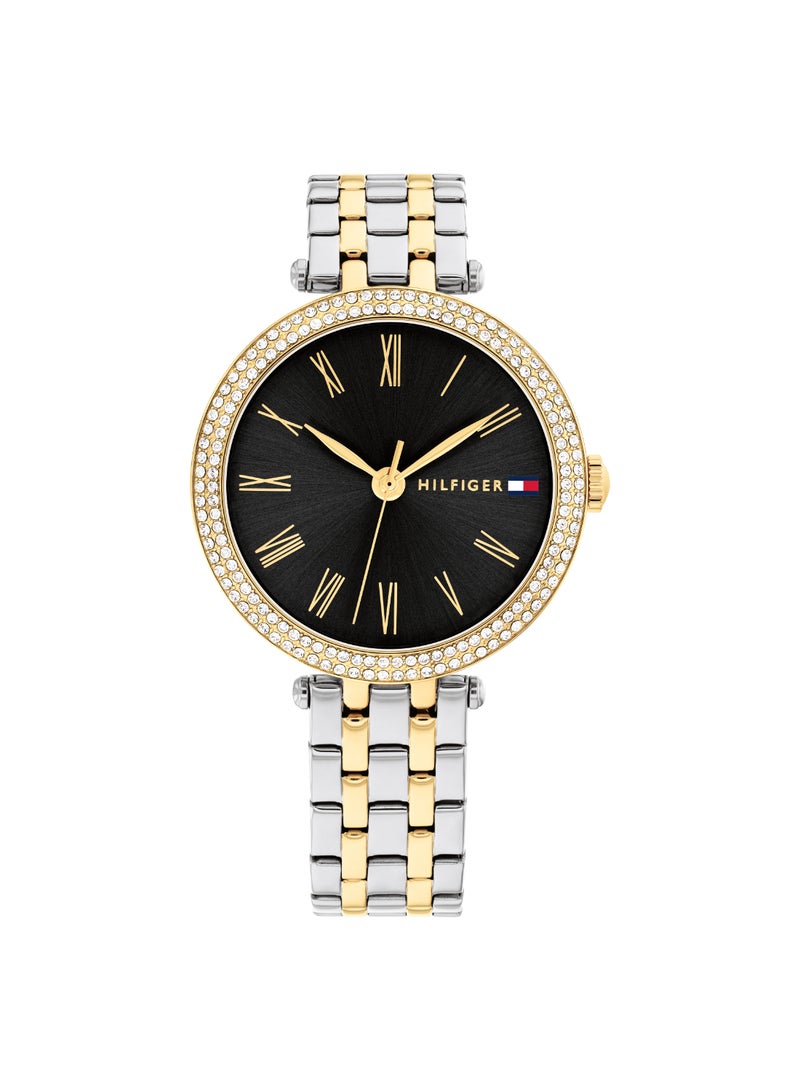 TOMMY HILFIGER ساعة نسائية دائرية أنالوج بعلبة سوداء - 1782720 - Image 1