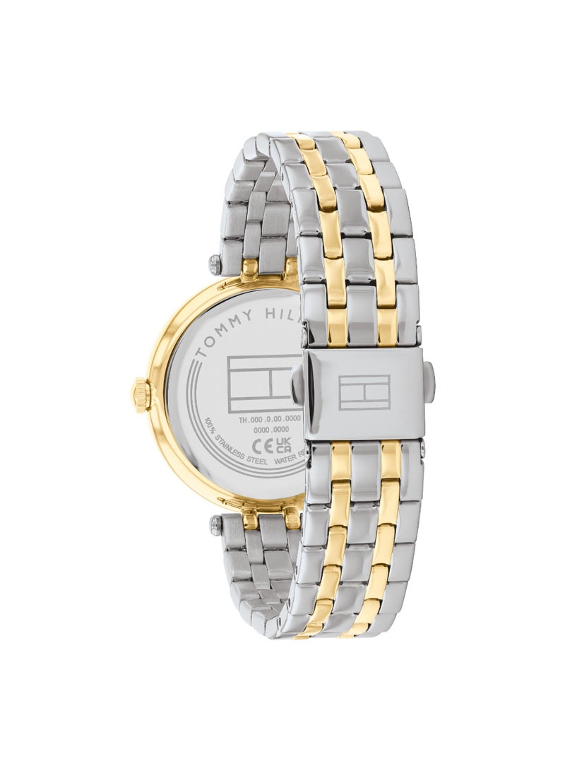 TOMMY HILFIGER ساعة نسائية دائرية أنالوج بعلبة سوداء - 1782720 - Image 3