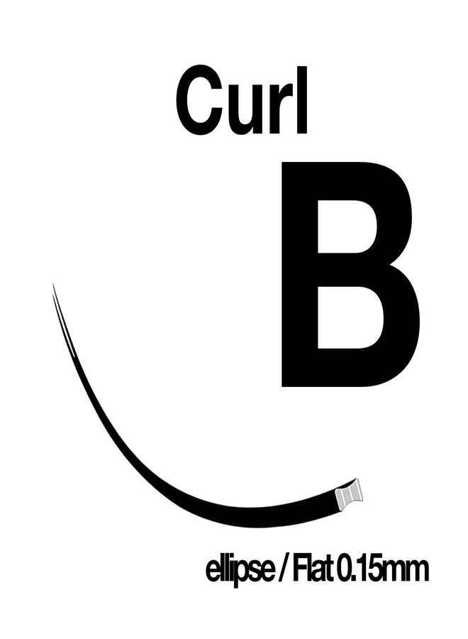 EMILYSTORES Ellipse Lash 0.15mm Thickness B Curl 10mm Length Flat-Shaped Volume Individual Flat Eye Lashes for Eyelash ExtensionsFake(Ellipse,Flat 0.15,B,10mm) - Image 3