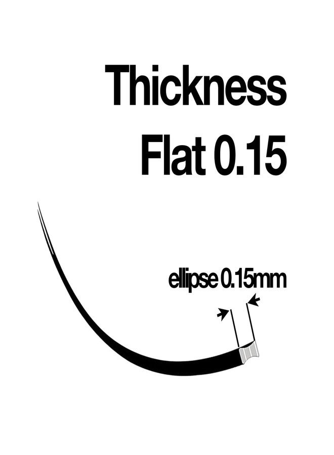 EMILYSTORES Ellipse Lash 0.15mm Thickness B Curl 10mm Length Flat-Shaped Volume Individual Flat Eye Lashes for Eyelash ExtensionsFake(Ellipse,Flat 0.15,B,10mm) - Image 2