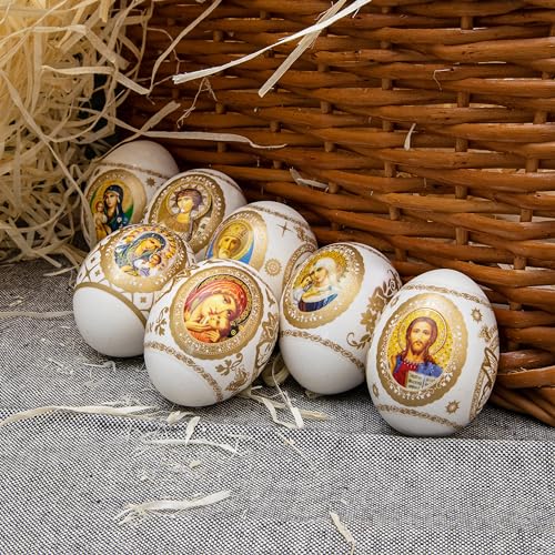 QG group Decorative Easter Egg Wraps Russian Icons Religious Orthodox Dying Kit Dye - Set Ukrainian Kit Sleeve Heat Shrink Wrap Pysanka Pysanky Supplies 21 Pcs in Pack - Image 5