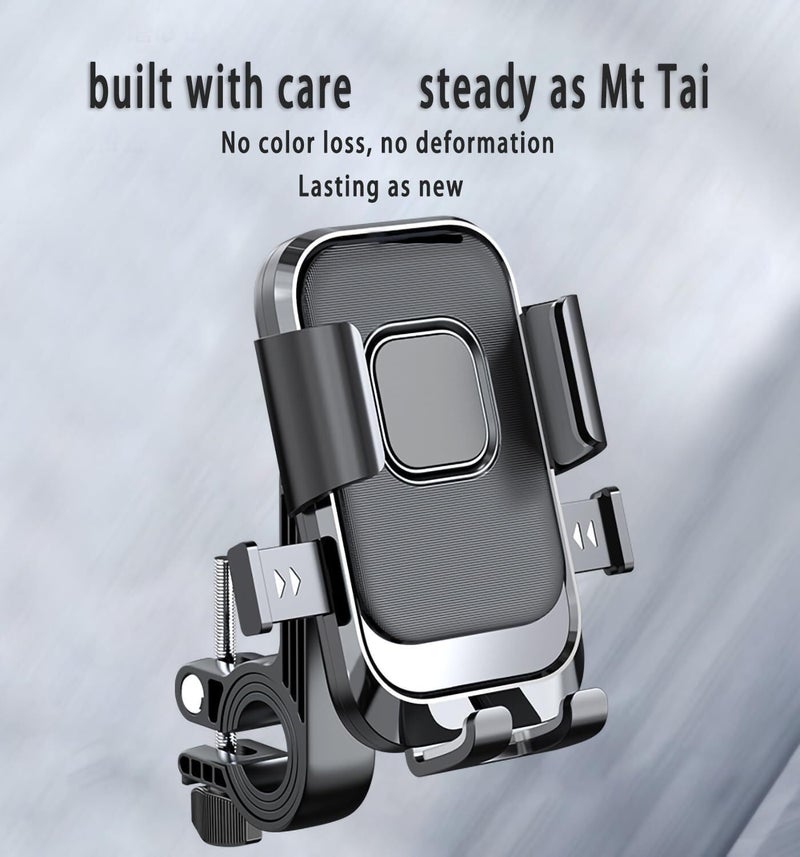 Glangeh Bike Mobile Stand | Universal Handlebar Mount Phone Holder for Bikes & Scooters | 360° Rotatable & Shock-Absorbent Clamp | Fits 4.7″-7.2″ Smartphones (Black) - Image 3