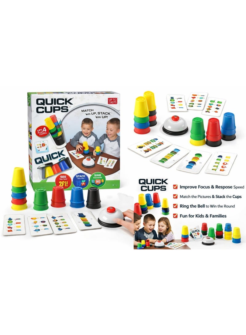 Quick Cups Speed Matching & Stacking Game For Kids – Up To 4 Players - Image 2