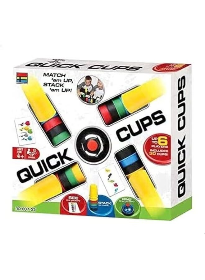 Quick Cups Speed Matching & Stacking Game For Kids – Up To 4 Players - Image 1