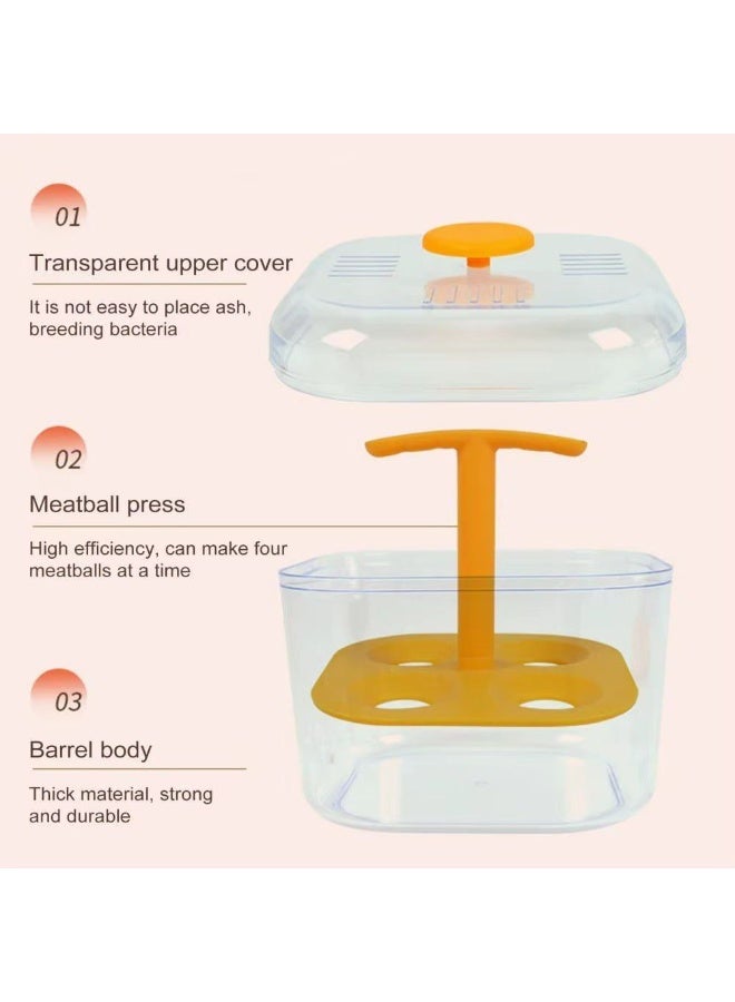 Acrylic Meatball Maker: Shape meatballs in a second like a pro! Say goodbye to messy hand-forming! With this transparent meatball maker, you'll get perfectly shaped meatballs with ease. - Image 3