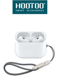 HooToo earbuds Pro EP-76 with Charging Case with Lightning Port, Powerful Bass, and Clear Microphone. White