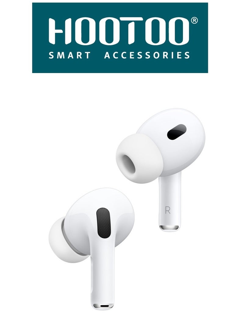 HooToo - HooToo earbuds Pro EP-76 with Charging Case with Lightning Port, Powerful Bass, and Clear Microphone. White - Image 1