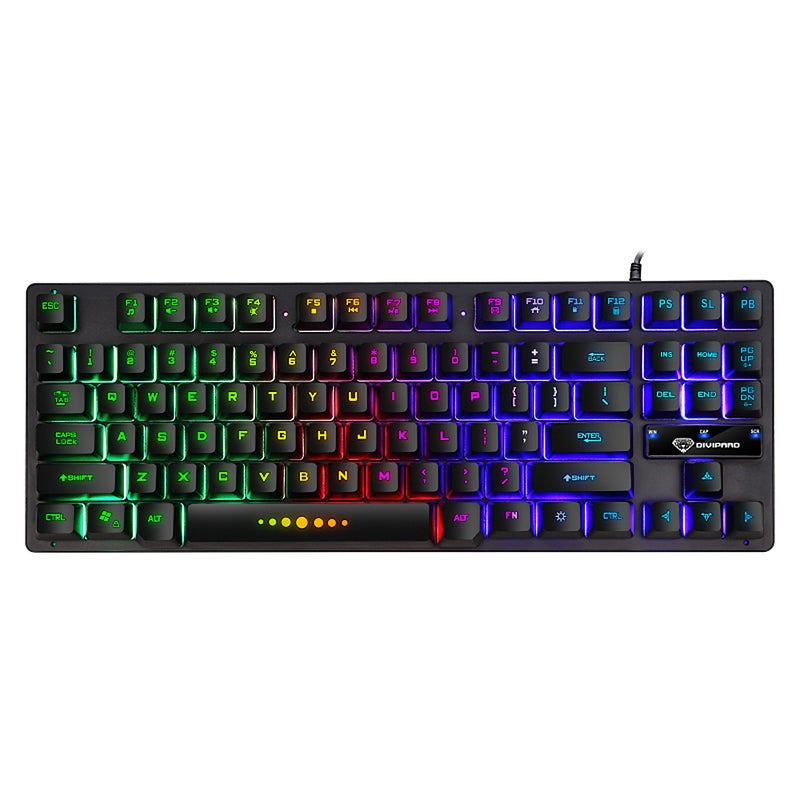 GK-10 USB Wired 87 Keys Ergonomic Gaming Keyboard - Image 1