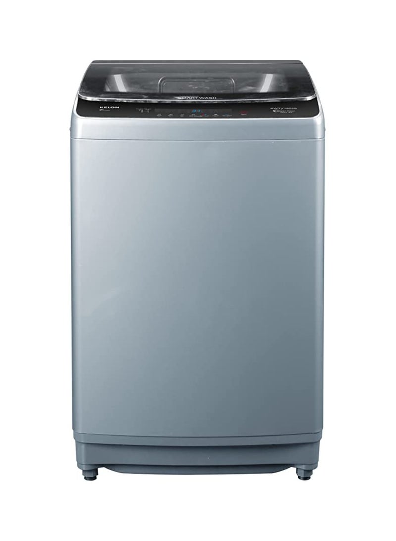 KELON 18 Kg Fully Automatic Top Load Washing Machine, 8 Programs, with Spin Dry, LED Display, Child Safety Lock, Tempered Glass Lid 18 kg KWTY1802S Silver - Image 2
