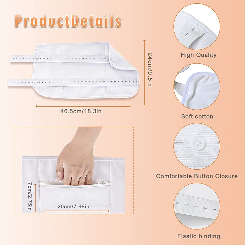 Castor Oil Bag Castor Oil Pack Leak-Proof Oil Adjustable Belt Washable Essential Oil Care Bag - Image 3