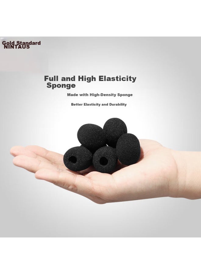 Nintaus Small Honey Head-mounted Microphone Amplifier, Microphone Windshield, Foam Protective Cover, Earphone Clip, Computer Microphone, Universal Windproof, Noise-proof, Protective Cover, Sm2, 5-pack - Image 2