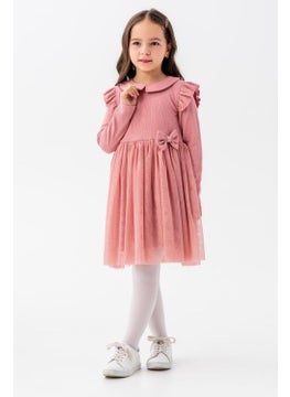 Miniğimin Cicileri My Little One's Ciciler Baby Collar Muslin Dress for Girls - Pink 