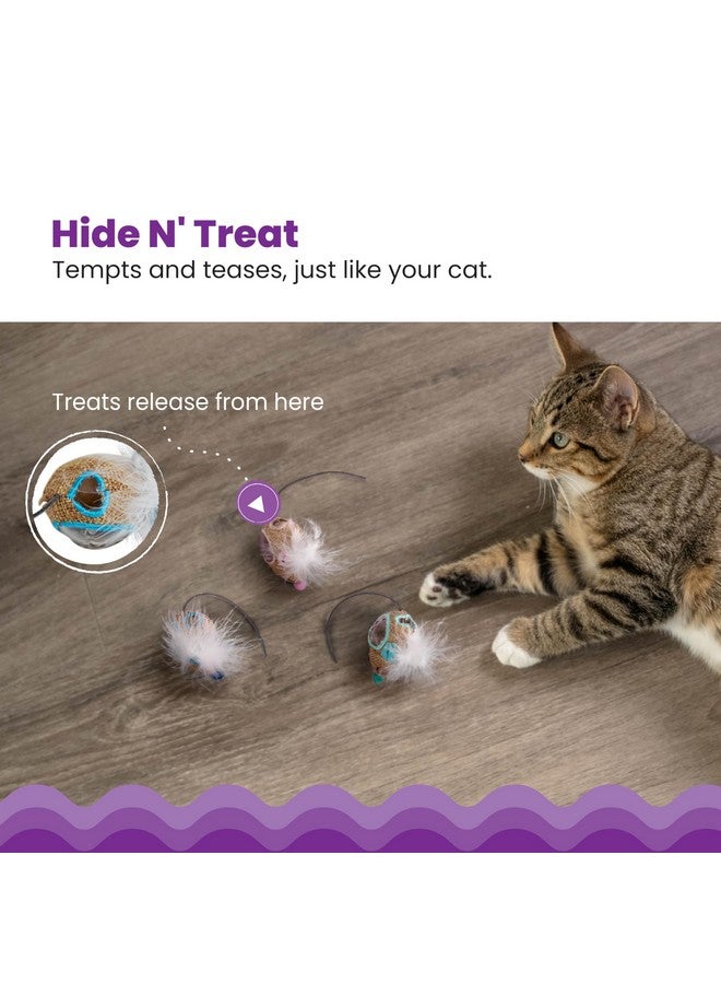 Catstages Mousin' Around Hide 'N Treat Cat Toy, 3 Pack Treat-Dispenser Toys, Multicolored - Image 2