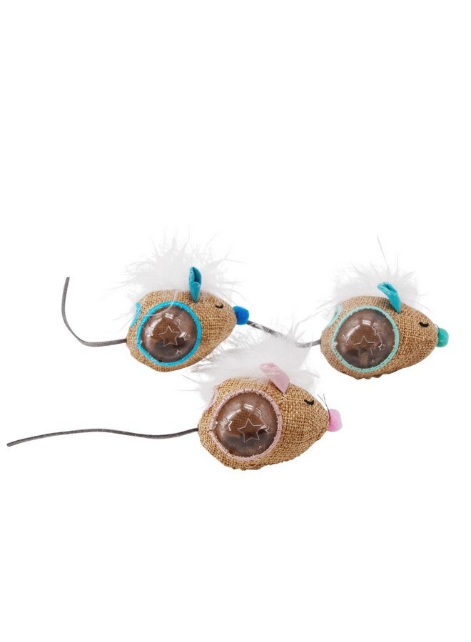 Catstages Mousin' Around Hide 'N Treat Cat Toy, 3 Pack Treat-Dispenser Toys, Multicolored - Image 1