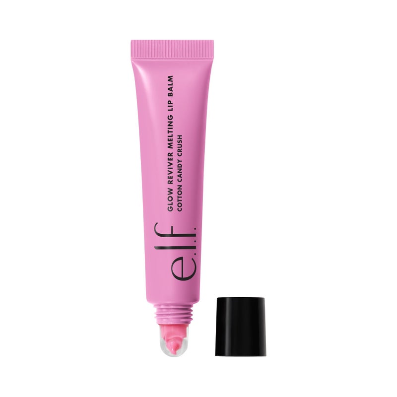 elf e.l.f. Glow Reviver Melting Lip Balm, Hydrating Tinted Lip Balm For A Glossy Finish & Soft, Supple Lips, Vegan & Cruelty-Free, Cotton Candy Crush - Image 1
