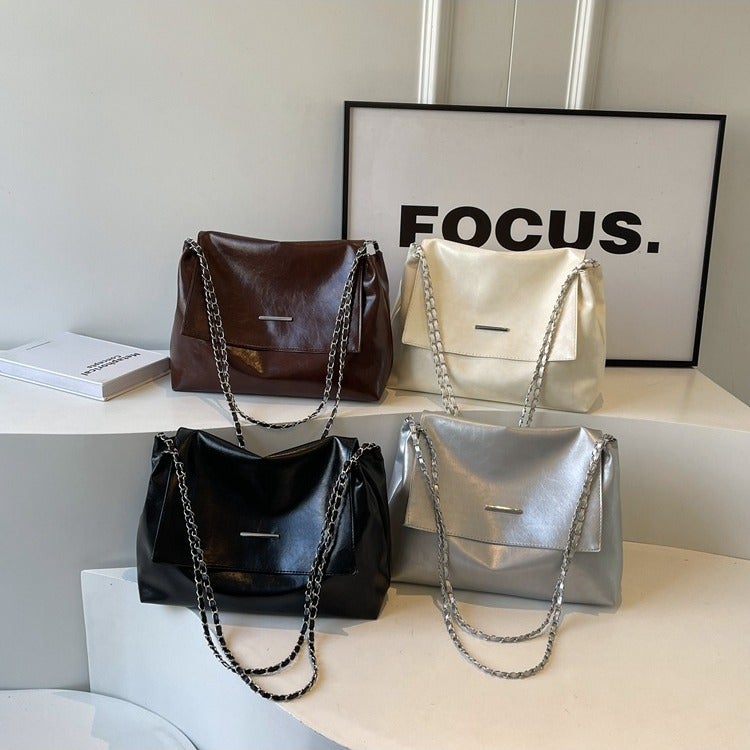 Autumn Simple Retro Tote Bag Casual Fashion Underarm Bag Niche High-End Handbag Bag For Women - Image 2