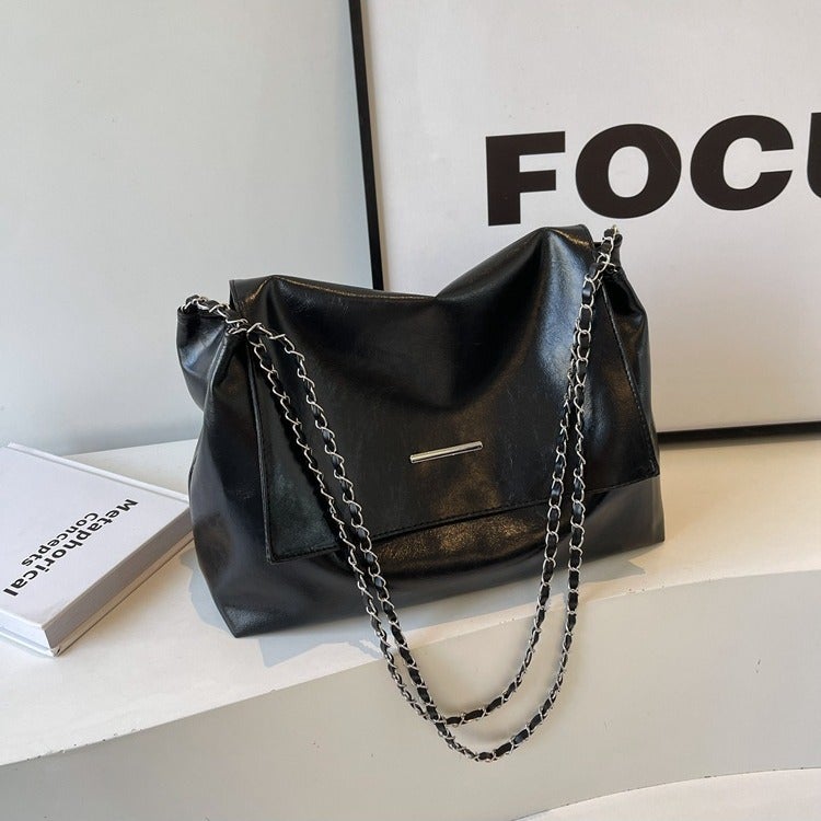 Autumn Simple Retro Tote Bag Casual Fashion Underarm Bag Niche High-End Handbag Bag For Women - Image 3