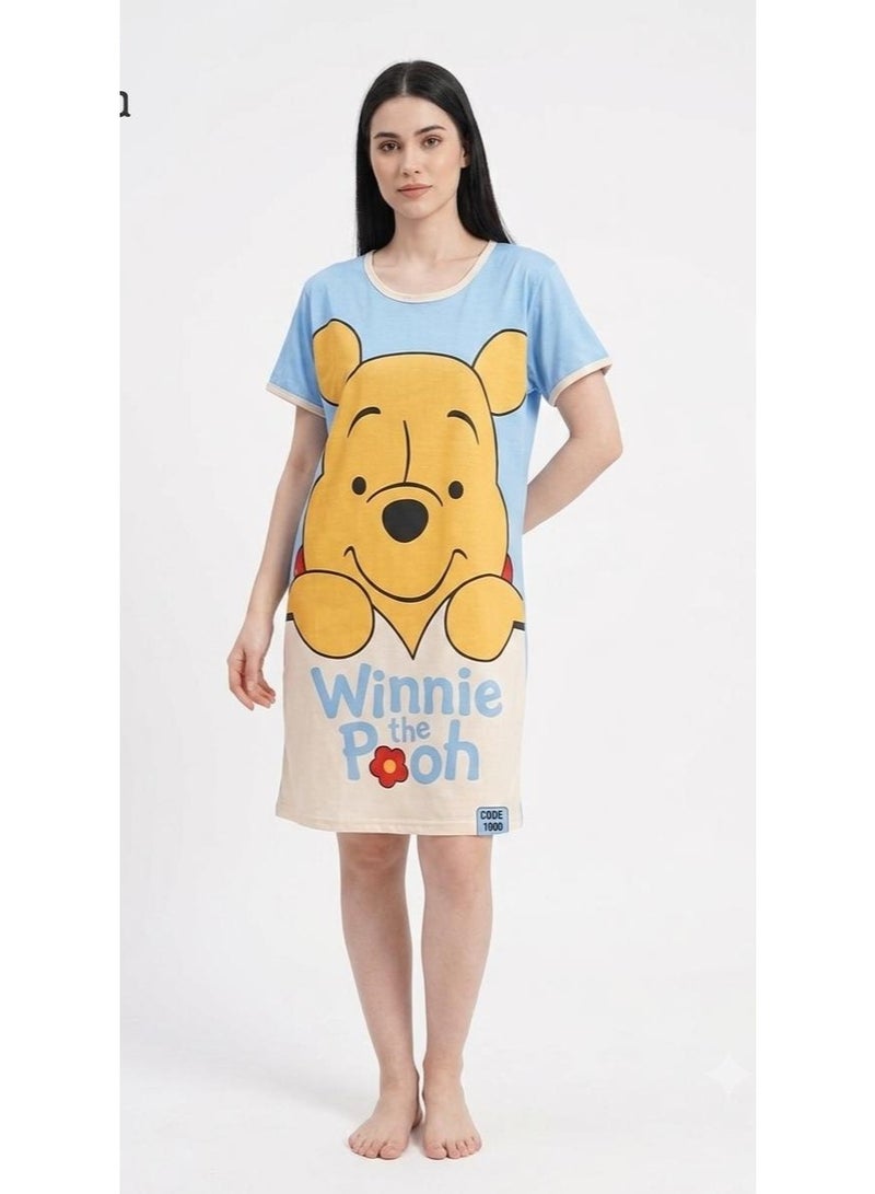 Women's Winnie the Pooh Short Sleeve Sleep Shirt, Special Size