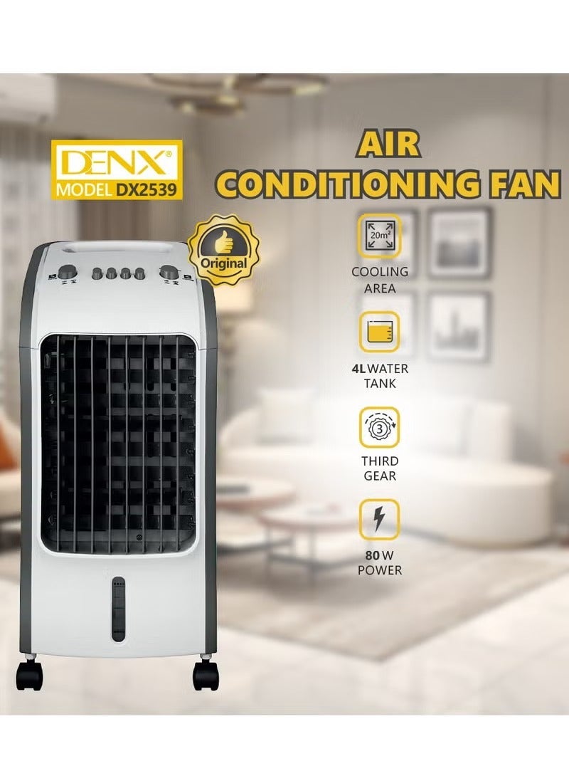 Denx DX2539 portable water-operated desert air conditioner with a tank capacity of 4 liters, designed with 3 speeds. - Image 3