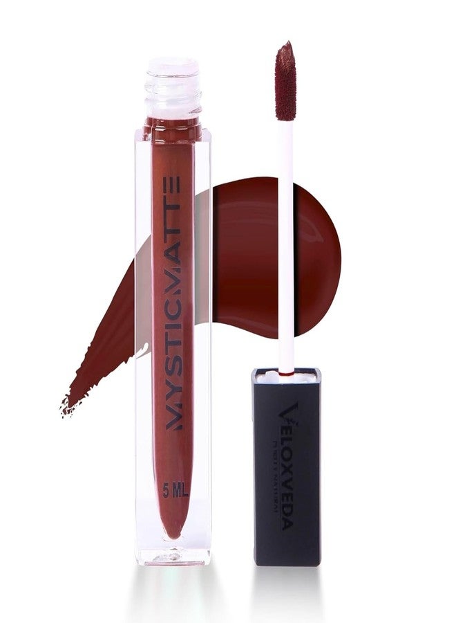 Veloxveda Mystic Matte Liquid Lipstick - Expresso Noir (Shade-10), 5ml - Deep Coffee Brown, Long Lasting, Waterproof & Smudge-Proof Matte Finish - Image 1