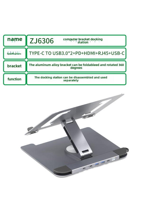 نيوترل محور توسعة جديد متعدد المنافذ يو اس بي مع قارئ بطاقات SD و TF، محطة إرساء ثمانية في واحد، محول HDMI، محور توسعة جيجابت - Image 1