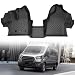 KARPAL Floor Mats for 20152021 Ford Transit 150250350350HD wCarpet Flooring No Fit Transit Connect Custom Fit TPE All Weather Ford Transit Accessories Front Floor Liner - Image 2