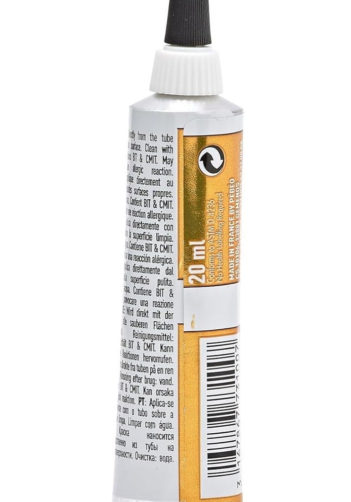 Pebeo Vitrail Cerne Relief Dimensional Paint - 20 ml Tube in King Gold - Image 2