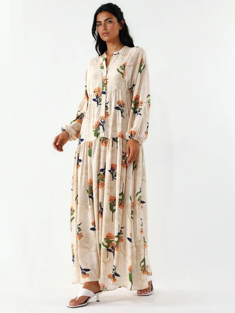 بيغ دارت BDART Patterned V-Neck Maxi Dress