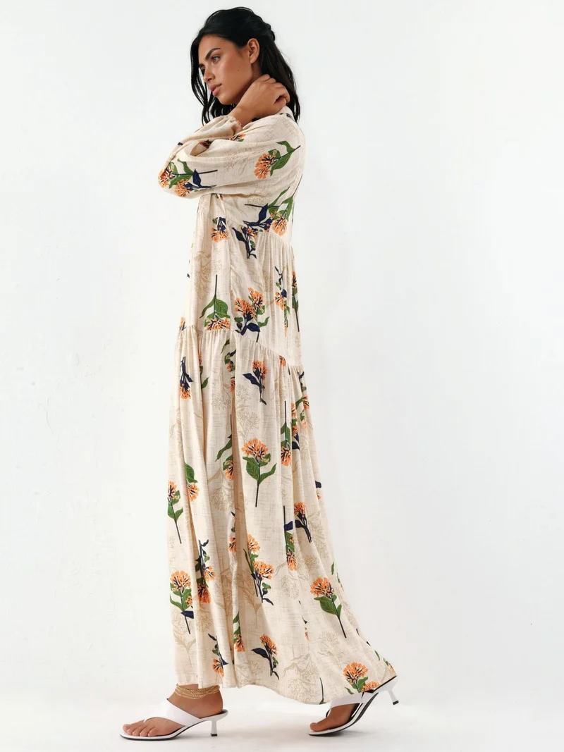 بيغ دارت BDART Patterned V-Neck Maxi Dress