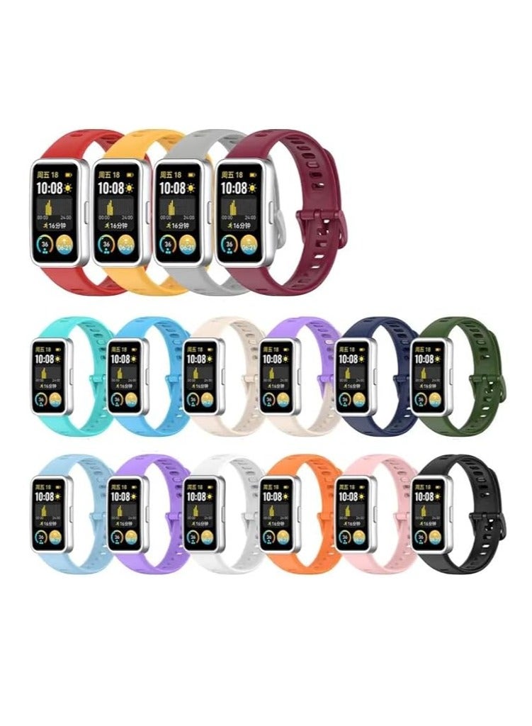 Compatible with Honor Band 10 Silicone Strap Waterproof Breathable Sport Band 10 Strap for Women Men. - Image 4