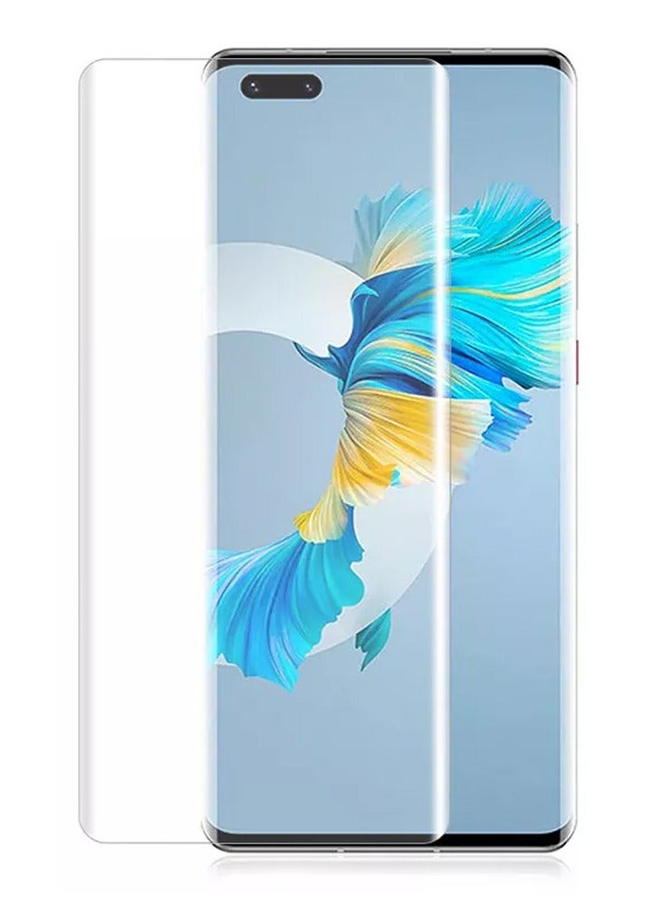 JOWAY واقي شاشة هواوي ميت 40 برو بلس UV زجاج مقسى 6D لاصق 9H سائل نانو UV غراء تغطية كاملة شفافة - Image 1