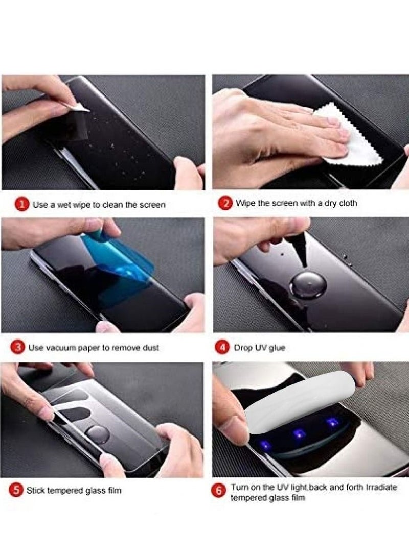 JOWAY واقي شاشة هواوي ميت 40 برو بلس UV زجاج مقسى 6D لاصق 9H سائل نانو UV غراء تغطية كاملة شفافة - Image 4