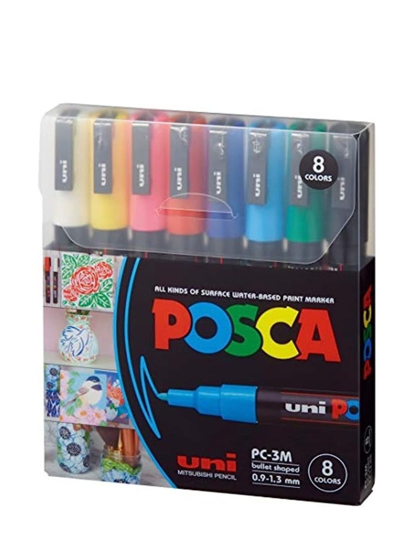 POSCA POSCA PC-3M 8COLORS 