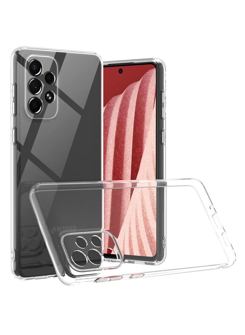 BORTONY Samsung Galaxy A73 5G Case Soft Flexible TPU Shockproof Transparent Rubber Back Cover Compatible for Samsung Galaxy A73 5G - Image 1