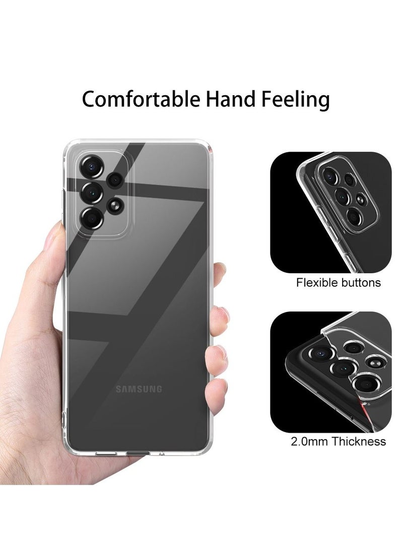 BORTONY Samsung Galaxy A73 5G Case Soft Flexible TPU Shockproof Transparent Rubber Back Cover Compatible for Samsung Galaxy A73 5G - Image 3