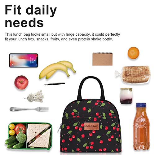 BALORAY Lunch Bag for Women Men Insulated Lunch Box for Adult Reusable Lunch Tote Bag for Work, Picnic or Travel (Cherry, M) - Image 5