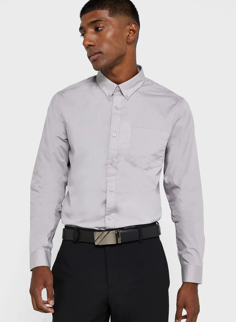 Robert Wood Faux Leather Formal Belt