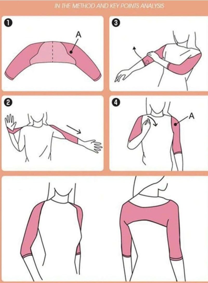 Compressive Medical Corset to Tighten Sagging Hands Black Color - Image 4