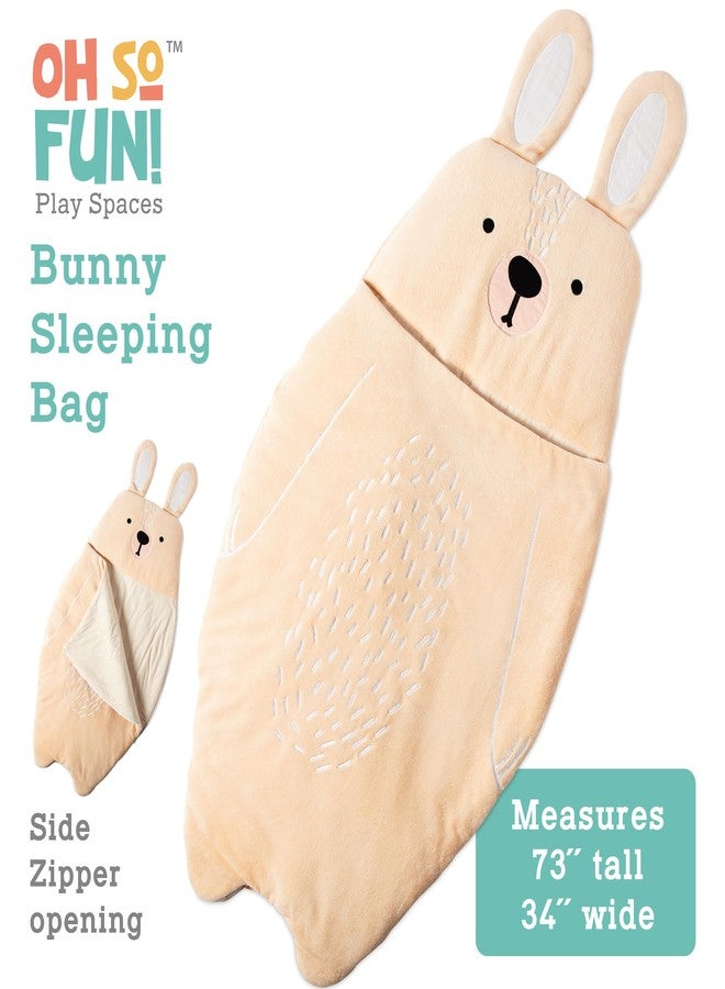 MindWare Oh So Fun! Bunny Sleeping Bag - Child Sleeping Bag for Kids Ages 3 & Up - Image 3