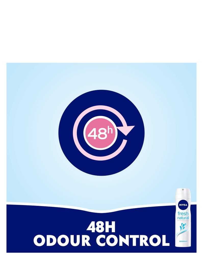 Nivea Pack Of 3 Nivea Fresh Natural Deodorant Spray For Women150ml - Image 4