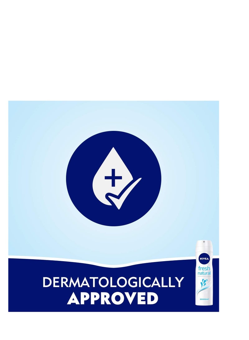 Nivea Pack Of 3 Nivea Fresh Natural Deodorant Spray For Women150ml - Image 5